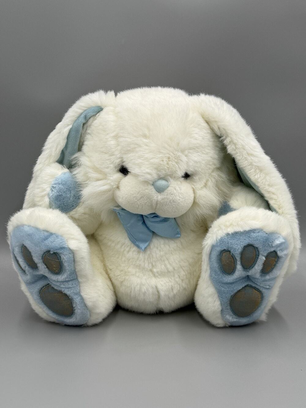 Vintage Chosun Fluffy White Bunny Rabbit Plush 13” Stuffed Animal READ DETAILS